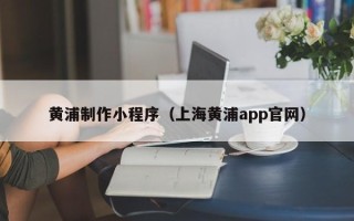 菏泽黄浦制作小程序（上海黄浦app官网）