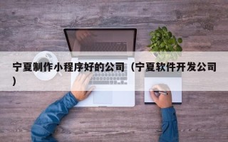 菏泽宁夏制作小程序好的公司（宁夏软件开发公司）